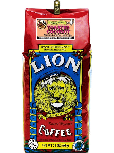 Lion Toasted Coconut Flavored Coffee (24oz) - RudiGourmand